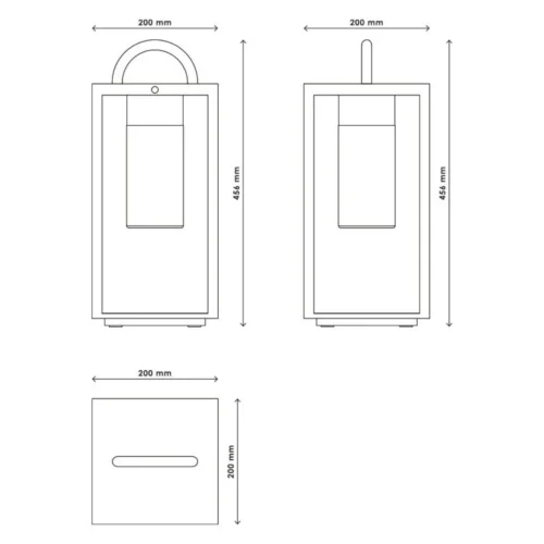 Lampe à Poser Extérieure 60W Max E27 Acier Noir WOLTZ -Outil Atelier Magasin product 269