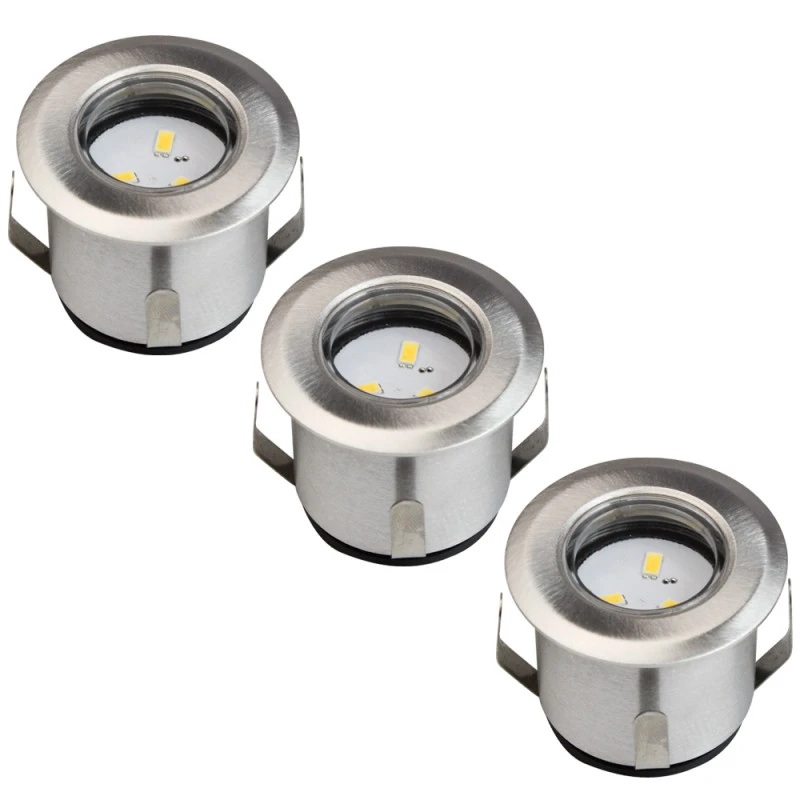 Lot De 3 Spots Extérieur Terrasse à Encastrer LED IP67 WOLTZ 2 Lot De 3 Spots Extérieur Terrasse à Encastrer LED IP67 WOLTZ – Image 2