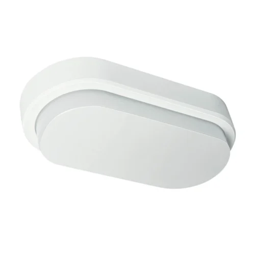 Hublot LED Ovale Intérieur Extérieur 12W 4000K IP54 Blanc CREALYS