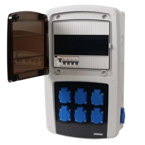 Coffret électrique étanche De 8 Prises Monophasés 16A – 230V OHMTEC 7 Coffret électrique étanche De 8 Prises Monophasés 16A – 230V OHMTEC -Outil Atelier Magasin product 339