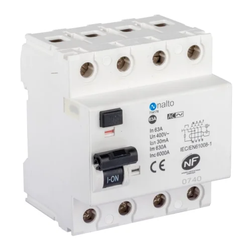 Interrupteur Différentieltétrapolaire 63A Type AC - 30 MA - 400V~ -Outil Atelier Magasin product 357