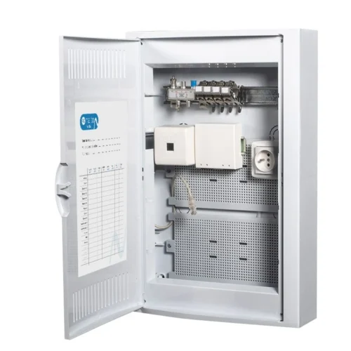 Coffret De Communication TEL/TV WIFI Et Fibre Optique Avec 4 Connecteurs RJ45 + Arrive Fibre Optique - GRADE2 NALTO