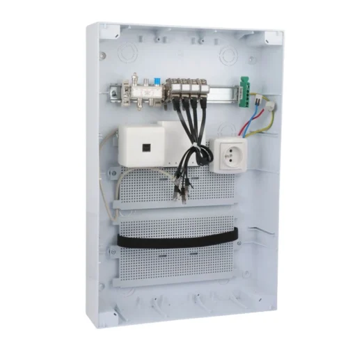 Coffret De Communication TEL/TV WIFI Et Fibre Optique Avec 4 Connecteurs RJ45 + Arrive Fibre Optique - GRADE2 NALTO -Outil Atelier Magasin product 383