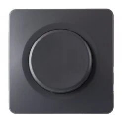 OHMTEC Epure Interrupteur Va Et Vient Complet Anthracite + Griffes De Fixation