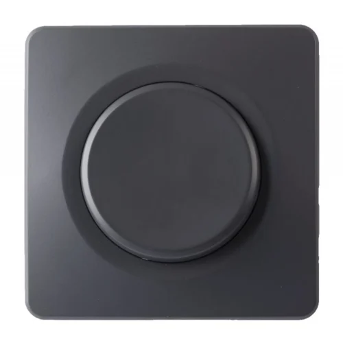 OHMTEC Epure Interrupteur Va Et Vient Complet Anthracite + Griffes De Fixation