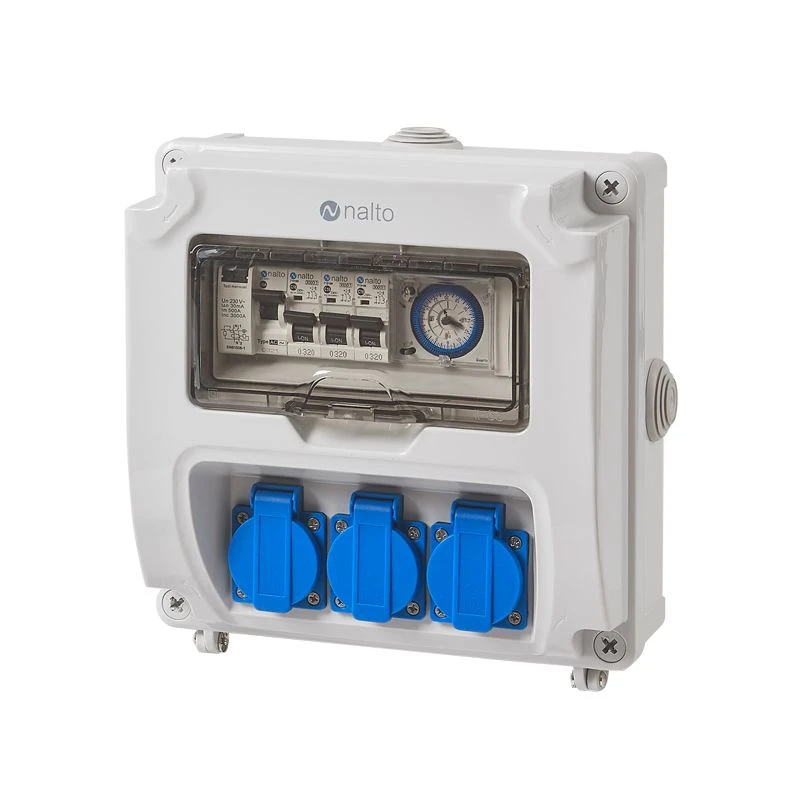 Coffret Electrique Piscine Hors Sol Filtration- Horloge Mécanique - 3 Prises - NALTO 2 Coffret Electrique Piscine Hors Sol Filtration- Horloge Mécanique - 3 Prises - NALTO – Image 2