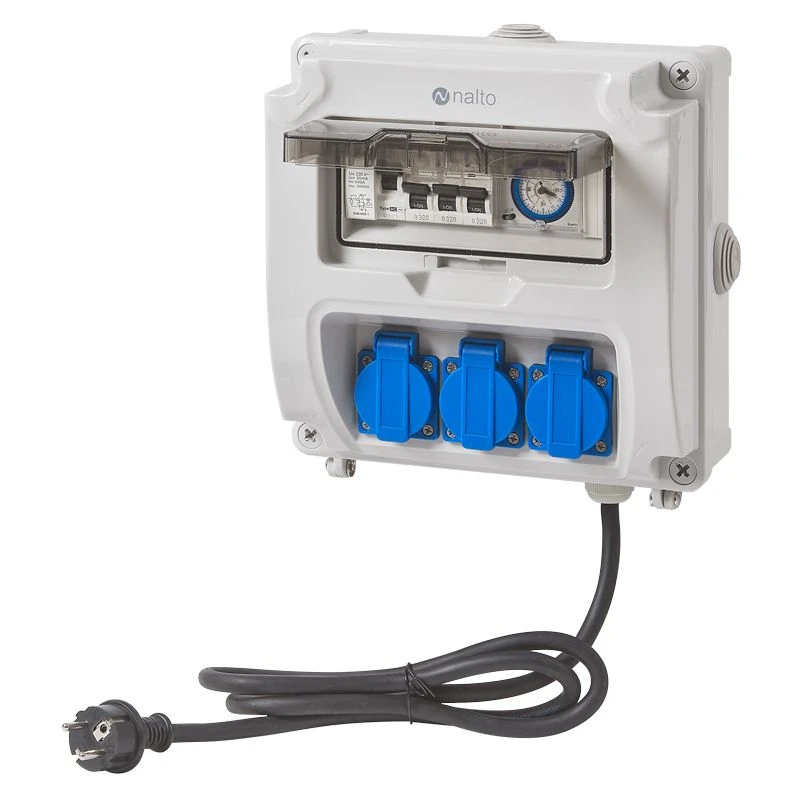 Coffret Electrique Piscine Hors Sol Filtration- Horloge Mécanique - 3 Prises - NALTO 3 Coffret Electrique Piscine Hors Sol Filtration- Horloge Mécanique - 3 Prises - NALTO – Image 3