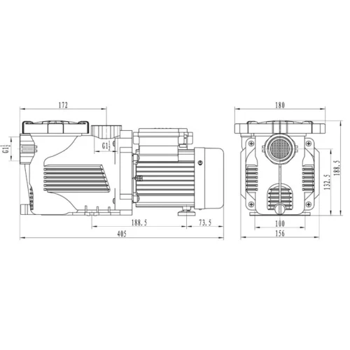 Pompe Filtration Piscine Hors Sol Et Enterrée 550W 14m³/h STEINER -Outil Atelier Magasin product 576