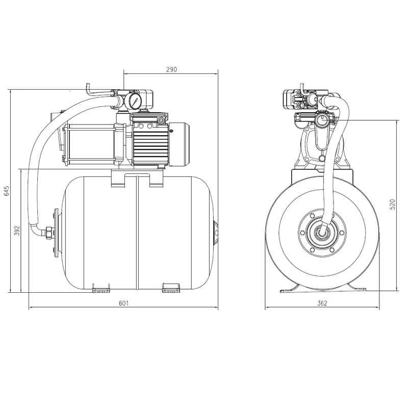 Surpresseur Multicellulaire Inox 1300W 50L STEINER 7 Surpresseur Multicellulaire Inox 1300W 50L STEINER – Image 7