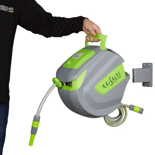 Tuyau Arrosage 20m Ø15mm Sur Dévidoir Mural Automatique -Outil Atelier Magasin product 764