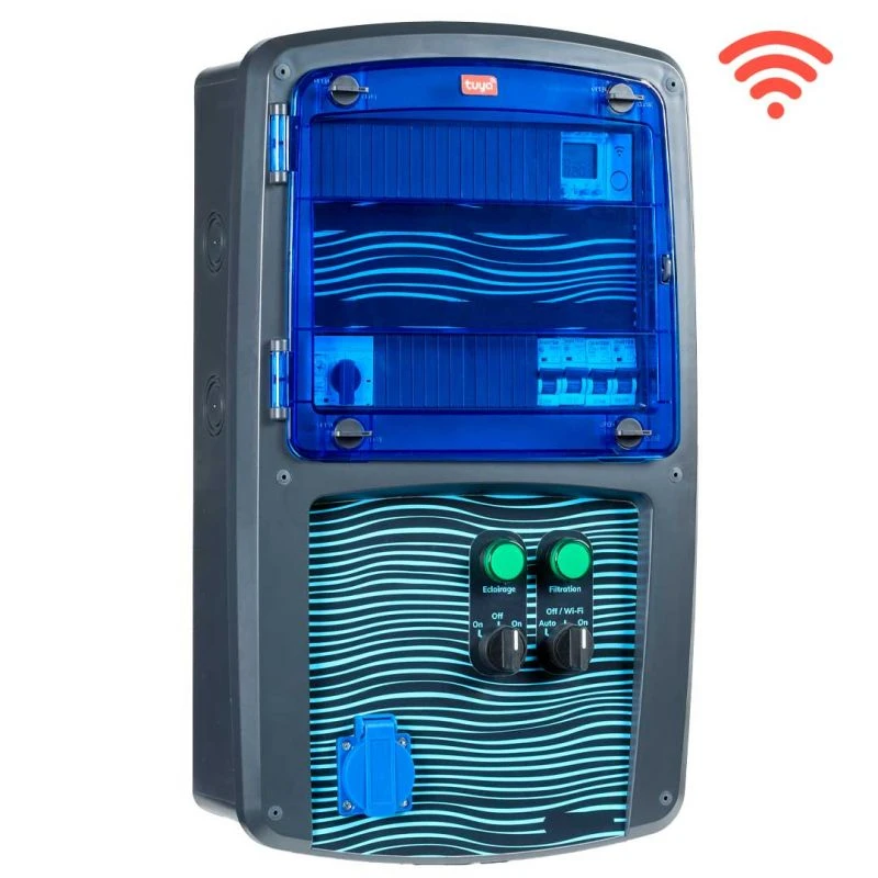 Coffret Piscine Pour Filtration Connecté + éclairage + Traitement De L'eau + Pompe à Chaleur NALTO 1 Coffret Piscine Pour Filtration Connecté + éclairage + Traitement De L'eau + Pompe à Chaleur NALTO