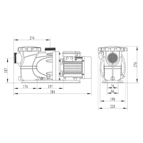 Pompe Filtration Piscine Hors Sol Et Enterrée 1600W - 27m³/h STEINER 18 Pompe Filtration Piscine Hors Sol Et Enterrée 1600W - 27m³/h STEINER -Outil Atelier Magasin product 797
