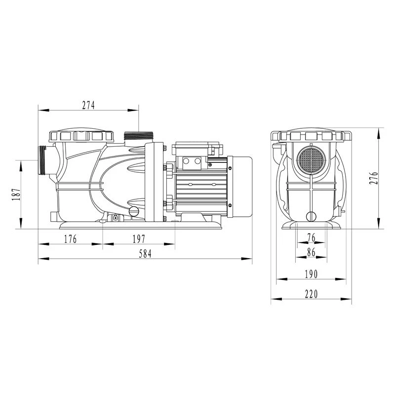 Pompe Filtration Piscine Hors Sol Et Enterrée 1600W - 27m³/h STEINER 5 Pompe Filtration Piscine Hors Sol Et Enterrée 1600W - 27m³/h STEINER – Image 5