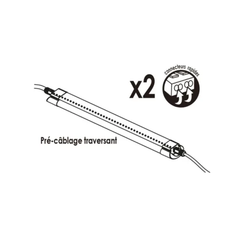 Réglette LED Extrudée Câblage Traversant 65cm 25W 6500K IP65 WOLTZ -Outil Atelier Magasin product 8