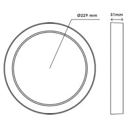 Plafonnier LED Rond 18W 3000K Ø226mm WOLTZ 10 Plafonnier LED Rond 18W 3000K Ø226mm WOLTZ -Outil Atelier Magasin product 80