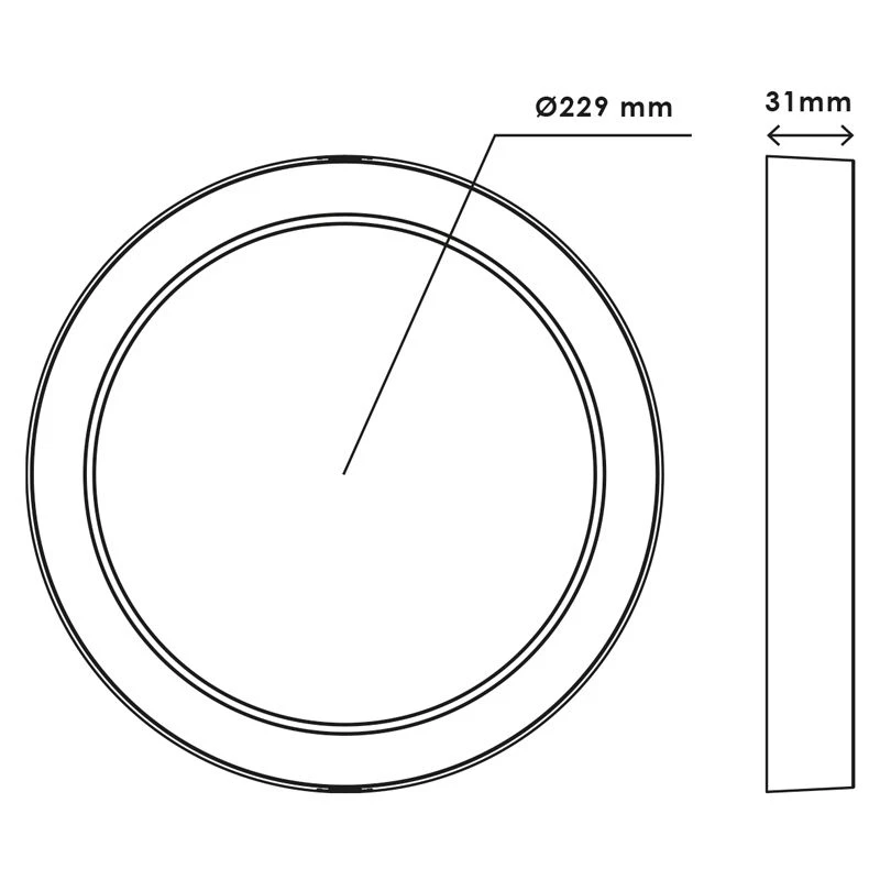 Plafonnier LED Rond 18W 3000K Ø226mm WOLTZ 5 Plafonnier LED Rond 18W 3000K Ø226mm WOLTZ – Image 5