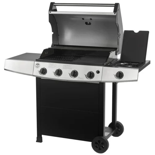 Barbecue Gaz ROSTER 5 Brûleurs Dont 1 Latéral Avec Plancha Et Grille De Cuisson Combinées -Outil Atelier Magasin product 854