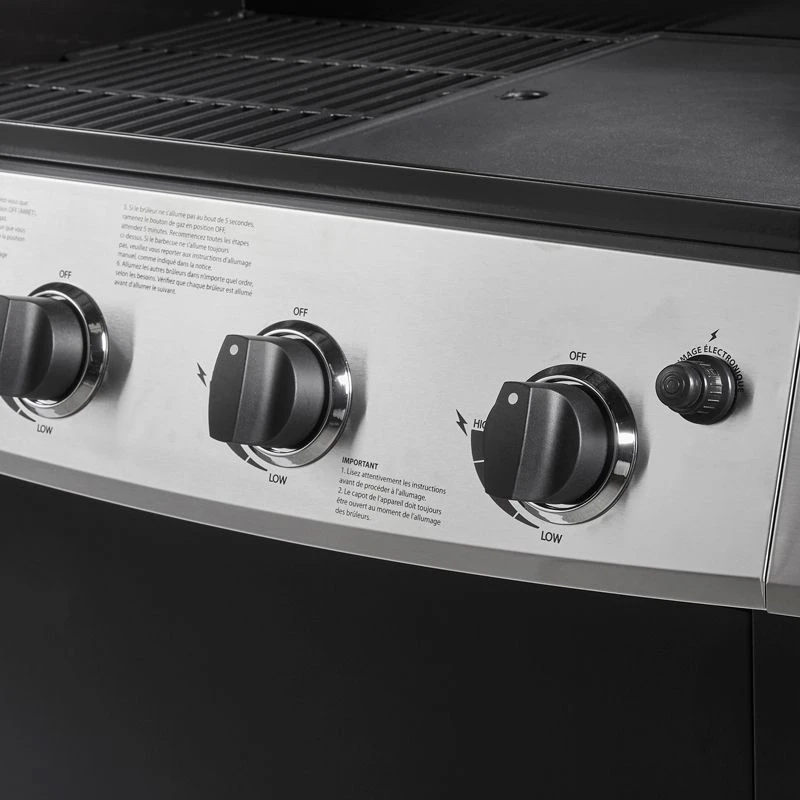 Barbecue Gaz ROSTER 5 Brûleurs Dont 1 Latéral Avec Plancha Et Grille De Cuisson Combinées 8 Barbecue Gaz ROSTER 5 Brûleurs Dont 1 Latéral Avec Plancha Et Grille De Cuisson Combinées – Image 8