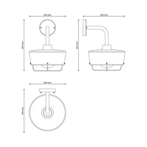 Applique Extérieure 60W Max E27 Acier Noir WOLTZ -Outil Atelier Magasin product 90