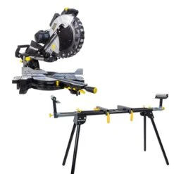 Scie à Onglet Radiale 2000W 305 Mm Laser Double Inclinaison + Support STEINER