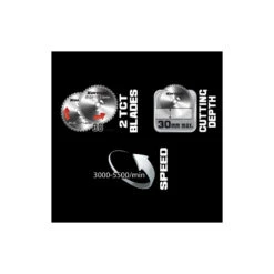 Scie Double Lame 860W 125mmMulti-matériaux KORMAN -Outil Atelier Magasin scie double lame 860w 125mm multi materiaux 2