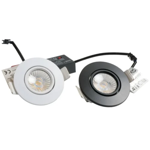 Spot Blanc Encastré Orientable LED 8W IP65 CCT RT2012/RE2020 -Outil Atelier Magasin spot blanc encastre orientable led 6w rt 2012re2020 6