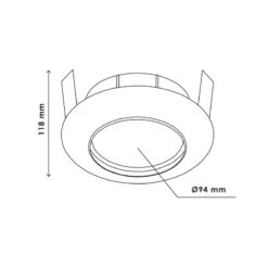 Spot Encastrable Orientable LED 35W Rond Alu -Outil Atelier Magasin spot encastre orientable rond 3