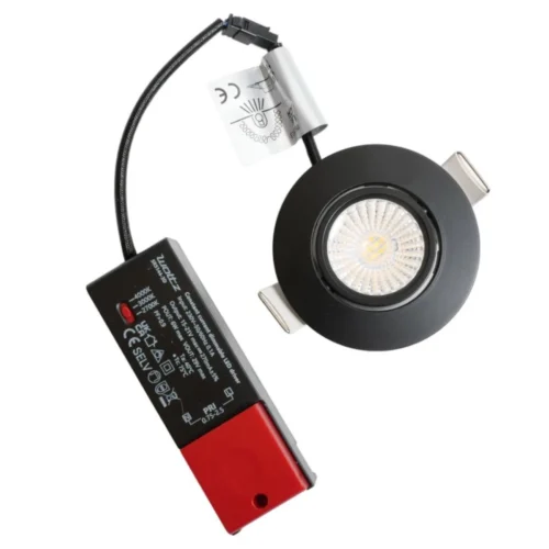 Spot Noir Encastré Orientable LED 6W IP65 CCT RT2012/RE2020 -Outil Atelier Magasin spot noir encastre orientable led 6w rt 2012re2020 23