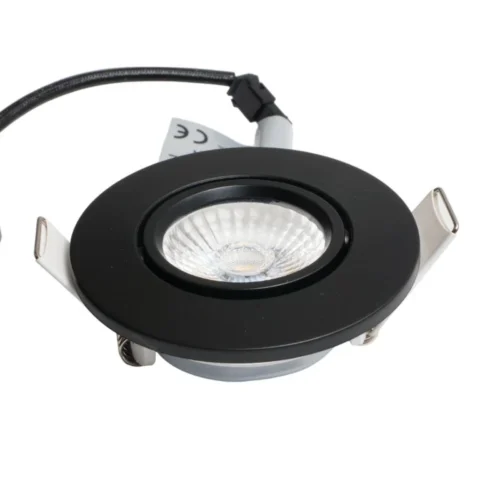 Spot Noir Encastré Orientable LED 6W IP65 CCT RT2012/RE2020 -Outil Atelier Magasin spot noir encastre orientable led 6w rt 2012re2020 27