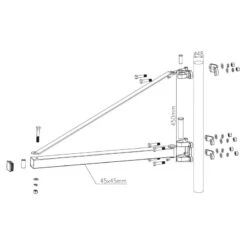 Outil Atelier Magasin -Outil Atelier Magasin support de palan electique 600kg 750mm 1
