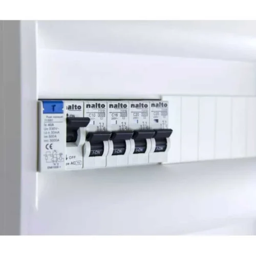 Tableau électrique équipé Logement T2 à T3 Rénovation 2 Différentiels 40A + 7 Disjoncteurs NALTO -Outil Atelier Magasin tableau pre equipe 2 rangees 4