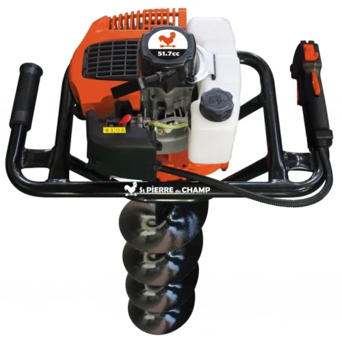 Tarière Thermique 51.7CC + Lot De 3 Mèches ST PIERRE DU CHAMP -Outil Atelier Magasin tariere thermique korman 15 kw 517 cm 6