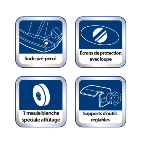 Touret à Meuler 400W Ø200 Mm KORMAN TX -Outil Atelier Magasin touret a meuler mixte 250w o150 200mm 9